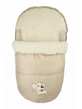 Fusak Baby Max s ovčí vlnou BEIGE 06