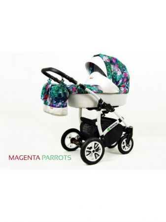 Raf-Pol Tropical ALU 2v1 MAGENTA PARROTS 2021, A Barva Růžová, A Barva rámu Bílá