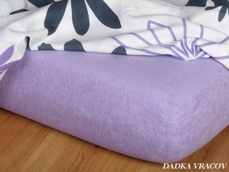 Prostěradlo Dadka froté fialové 90 x 200 cm
