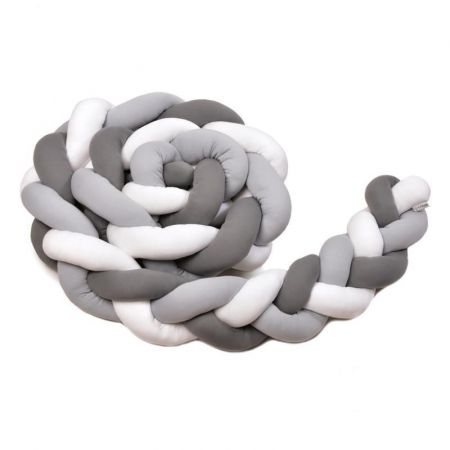 T-tomi Pletený mantinel 220 cm White + grey + anthracit