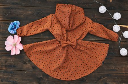 JAKOMAMACZ Softshell kabát s fleecem CINNAMON DOTS - Holčička Velikost: Dítě 98 - 104