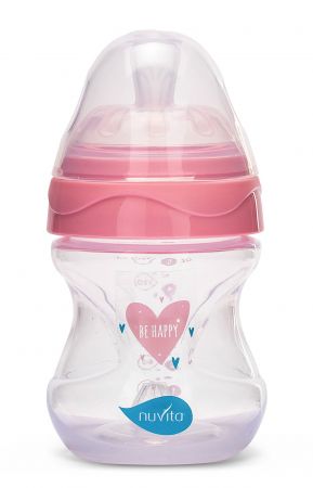 NUVITA Lahvička 150ml, Transparent pink Varianta: Transparent pink