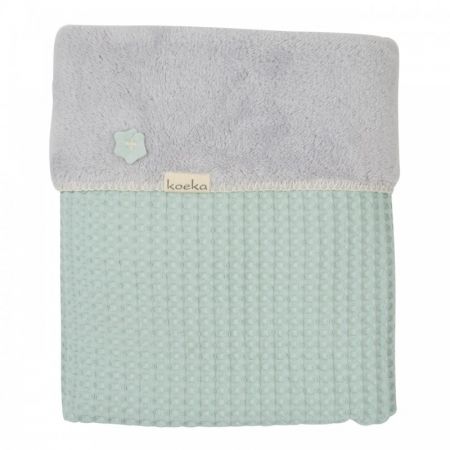 Koeka Deka Oslo 100x75cm, waffle/teddy - misty mint/silver grey