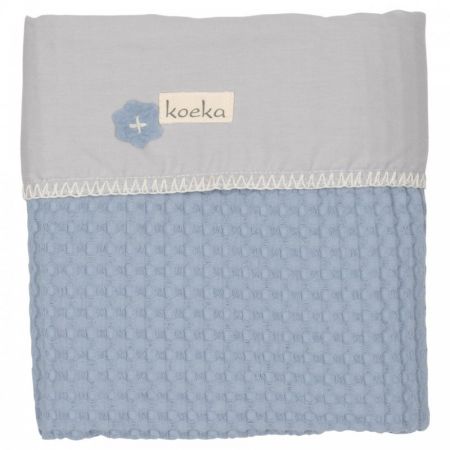 Koeka Deka Antwerp 75x100, waffle/flanel, soft blue/silver grey