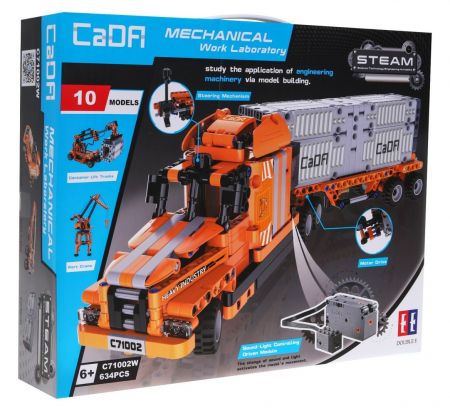 HračkyZaDobréKačky Stavebnice technic R/C kamion, jeřáb, vysokozdvižný vozík 10v1