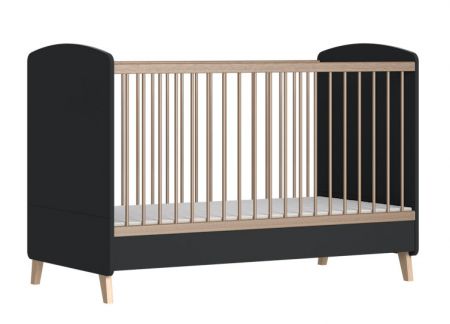 Variabilní postýlka Faktum Colette Antracit 70x140 cm Lišta proti okusu: s lištou Lišta proti okusu: s lištou