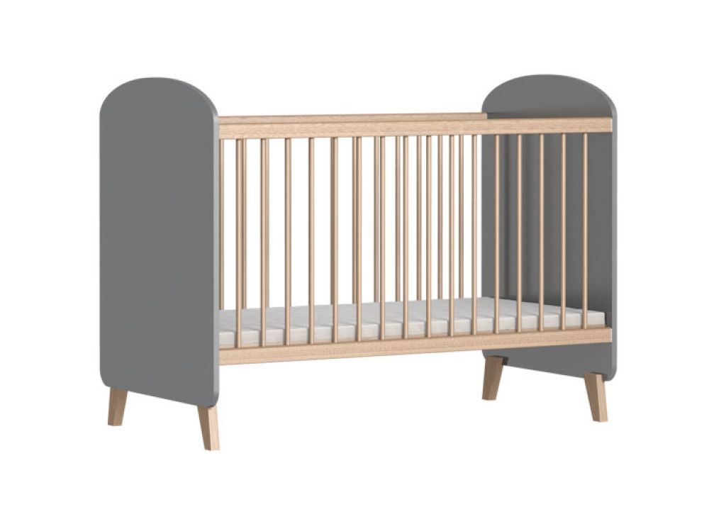 Postýlka Faktum Colette Grey 60x120 cm Lišta proti okusu: s lištou Lišta proti okusu: s lištou