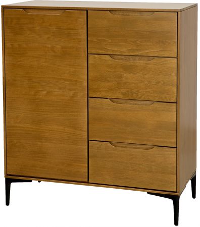 Smontovaná buková komoda na kovových nožkách Modern KD426 šířka 90 cm