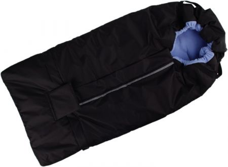 Kaarsgaren Fusak černo-světlemodrý s fleece podšívkou