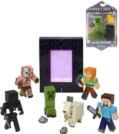 MATTEL Minecraft Build-A-Portal figurka kloubová 8cm různé druhy s doplňky