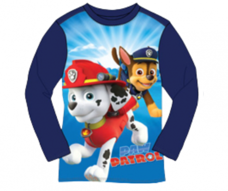 Chlapecké tričko dl. rukáv Paw Patrol tm.modré 104 cm