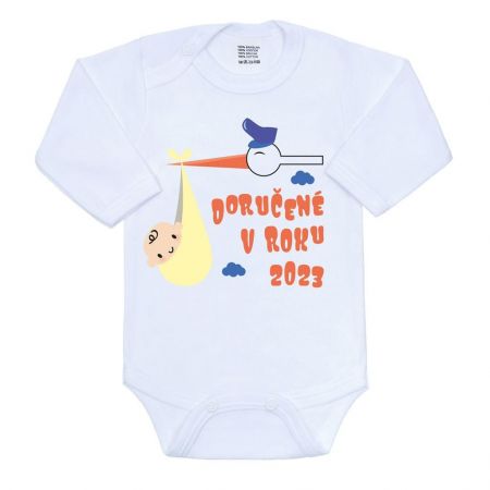 Body s potiskem New Baby Doručené v roku 2023 Bílá 86 (12-18m)