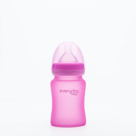 Everyday Baby EverydayBaby Láhev sklo-senzor 150 pink