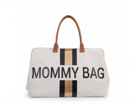 Childhome Přebalovací taška Mommy Bag Off White / Black Gold