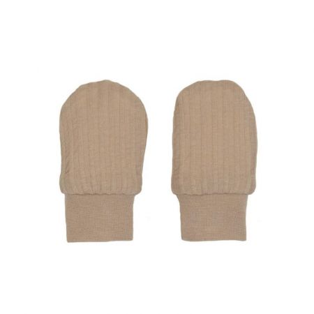 Lodger Mittens Seersucker rukavičky proti poškrábání-Beige