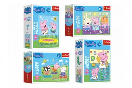 Trefl Minipuzzle mini - Maxi 20 dílků Prasátko Peppa/Peppa Pig - mix 4 druhy