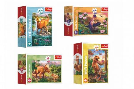 Trefl Minipuzzle 54 dílků Dinosauři - mix 4 druhy