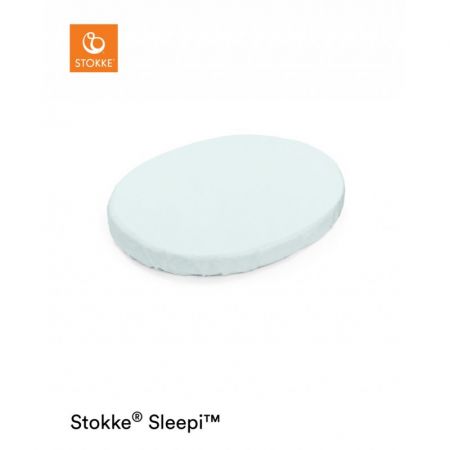 STOKKE Oválné prostěradlo k postýlce Sleepi Mini Powder Blue