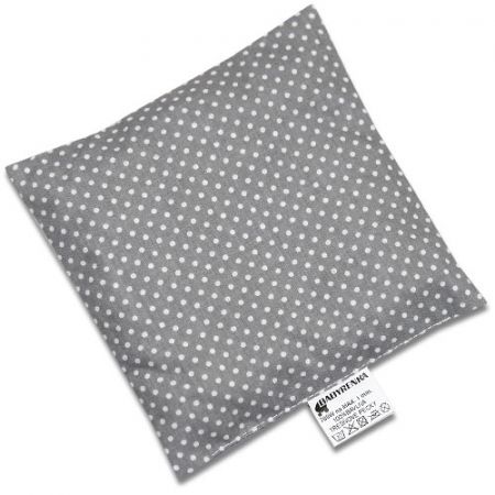 Babyrenka nahřívací polštářek 15x15 cm z třešňových pecek Dots grey