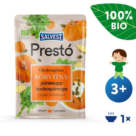 SALVEST Salvest Prestó BIO Dýňová polévka s kokosovým mlékem (300 g)