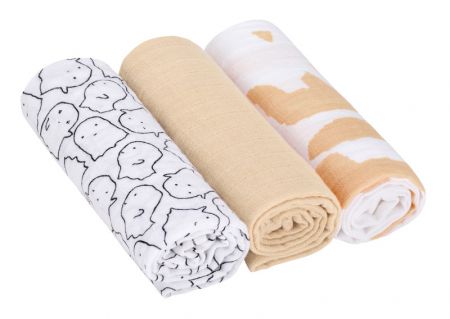 Lässig 4babies Swaddle blanket 85x85 2020 Little Spookies peach