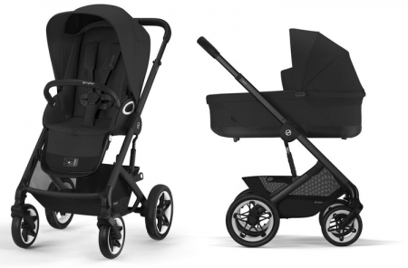 Kombinovaný kočárek Cybex Talos S Lux 2023 Moon Black/Black