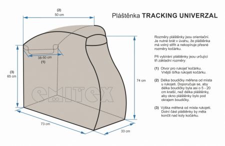 Emitex Pláštěnka na kočárek TRACKING UNIVERSAL
