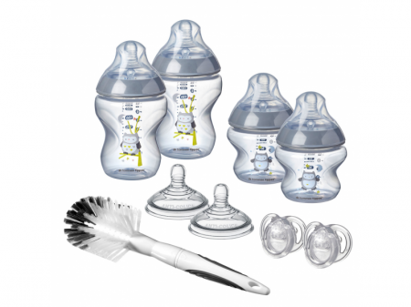 Tommee Tippee Sada kojeneckých lahviček C2N s kartáčem Boy