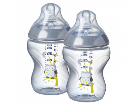 Tommee Tippee Kojenecká láhev C2N potisk Boy 260ml 2ks 0m+