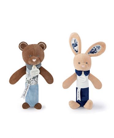 Doudou et Compagnie Paris | Doudou Chrastítko pískací 17 cm 1 ks zajíc DS86014477