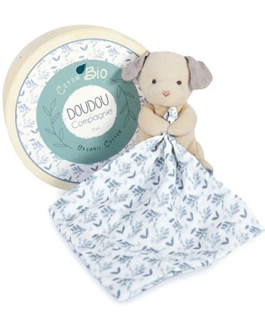 Doudou et Compagnie Paris | Doudou Plyšový pejsek s dečkou z BIO bavlny 15 cm DS50794938