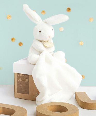 Doudou et Compagnie Paris | Doudou Dárková sada - králíček s muchláčkem 10 cm DS57930397