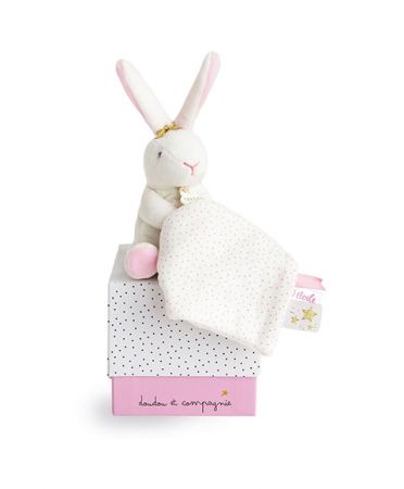 Doudou et Compagnie Paris | Doudou Plyšový králíček s muchláčkem 10 cm ružová DS84245343