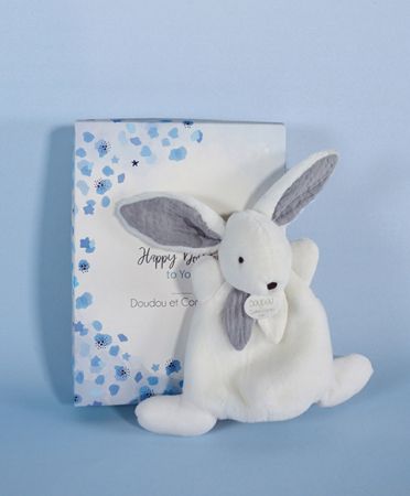 Doudou et Compagnie Paris | Doudou Dárková krabička modrá - mini králíček 17 cm DS51129970