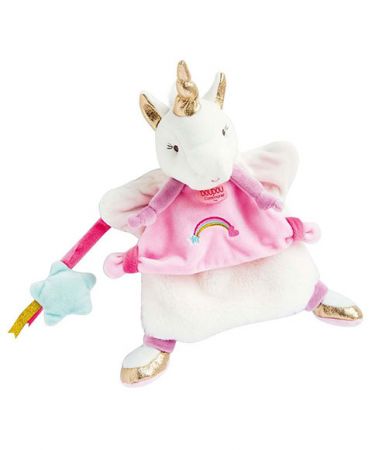 Doudou et Compagnie Paris | Doudou Plyšový maňuška jednorožec 25 cm DS30916277