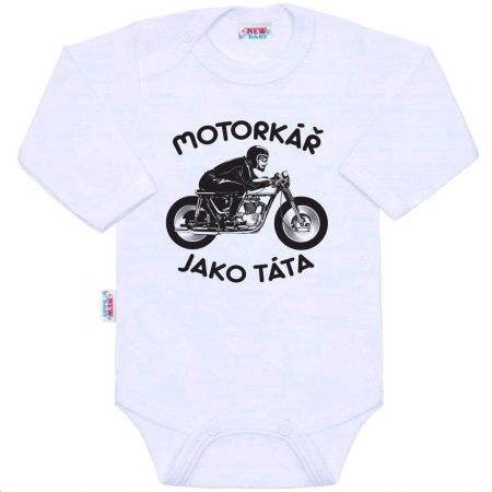 NEW BABY Body s potiskem New Baby Motorkář jako táta Vel. 56