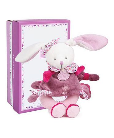 Doudou et Compagnie Paris | Doudou Plyšové chrastítko králíček 19 cm DS82400961