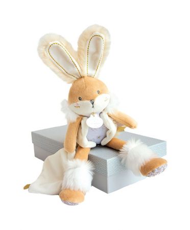 Doudou et Compagnie Paris | Doudou Dárková sada - plyšový zajíček s dečkou 31 cm DS81012588