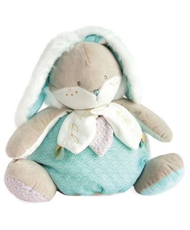 Doudou et Compagnie Paris | Doudou Tyrkysový králíček s prostorem pro uložení pyžámka 38 cm DS11625458