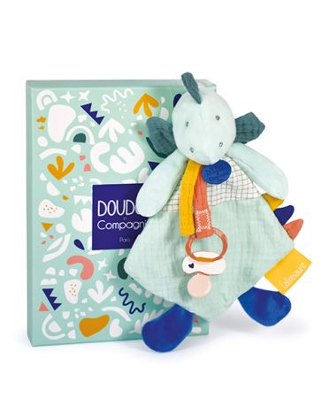 Doudou et Compagnie Paris | Doudou Hračka s úchytem na dudlík dinosaurus zelený 23 cm DS98829495