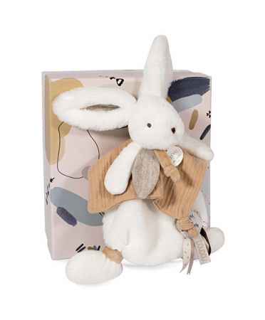 Doudou et Compagnie Paris | Doudou Plyšový králíček s muchláčkem 25 cm béžová DS64898130