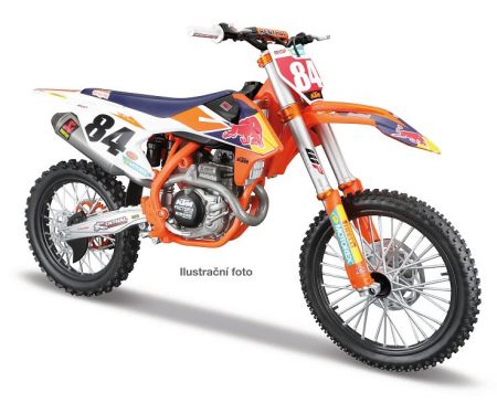 Maisto – Motocykl - Red Bull KTM 450 SX-F Factory Edition 2018,  84 Jeffrey Herlings, 1:6 DS31826489