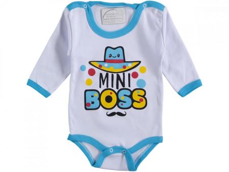 Kojenecké body s dlouhým rukávem Mini Boss 56 cm