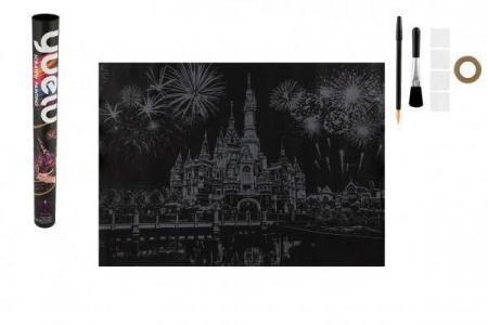 SMT Creatoys Škrabací obrázek barevný Disneyland 75 x 52 cm 