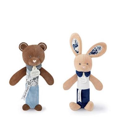 Doudou et Compagnie Paris Doudou Chrastítko pískací 17 cm 1 ks zajíc