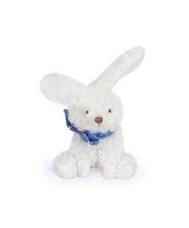 Doudou et Compagnie Paris Doudou Plyšový králíček s šátkem 12 cm modrá s hvězdičkami