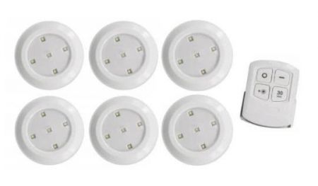 KIK Bezdrátová LED lampa s bateriemi 6ks. KX5775