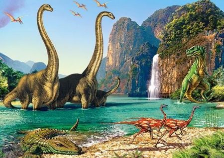 KIK CASTORLAND Puzzle 60el. Ve světě dinosaurů KX4581