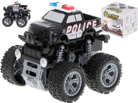 KIK Monster Truck terénní auto s poháněnými tlumiči policejního auta 1:36 KX5663