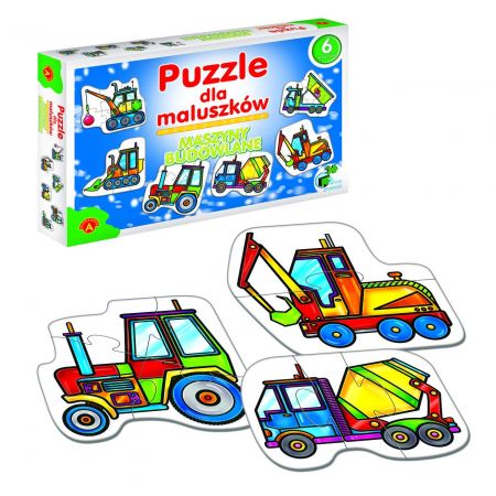 KIK ALEXANDER Puzzle pro nejmenší - stavební stroje KX4859_1